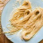 Homemade sourdough pasta