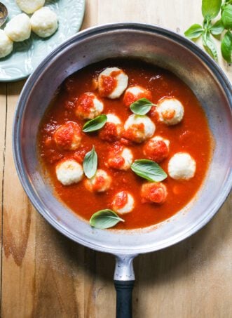 Homemade ricotta gnocchi