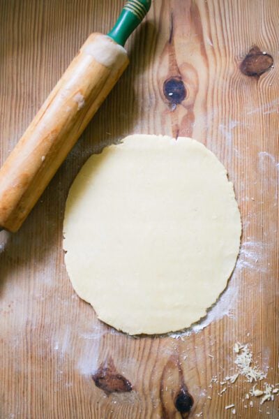 Rolled sourdough galette dough