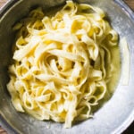 Real alfredo sauce with fresh homemade pasta