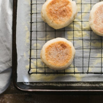 Super Soft Sourdough English Muffins {Overnight}